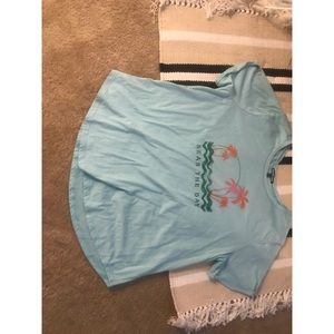 Light blue flowy T-shirt
